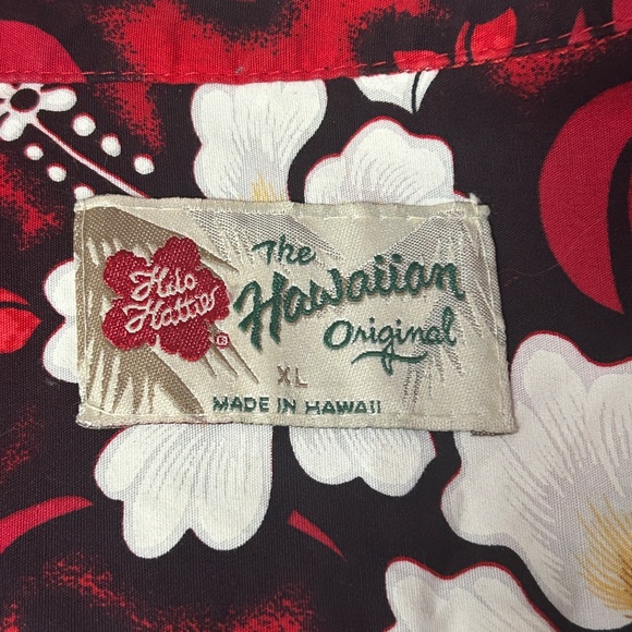 Hilo Hattie Vtg Hawaiian Tiki Shirt Full Button Front handsome colour mix NWOT - Picture 11 of 16